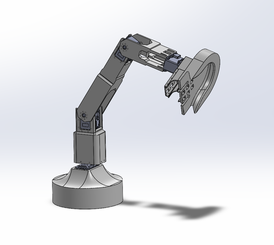 Figure 8.1: Solidworks CAD assembly of adjusted RRR arm